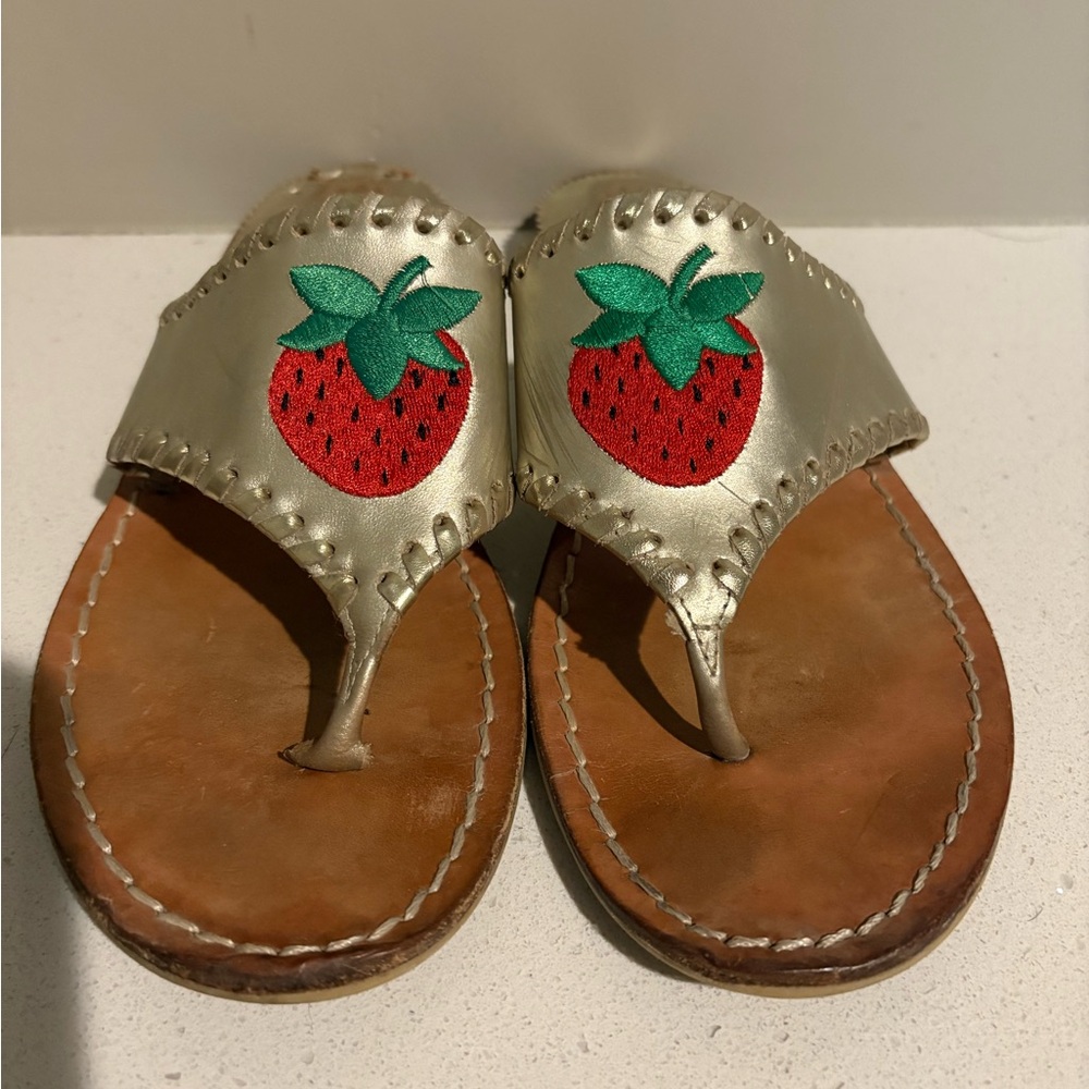 Strawberry Embroidered Sandals
